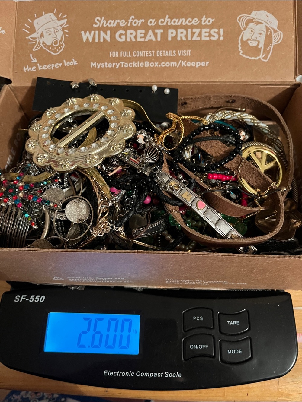 Assorted Costume Jewelry Lot - Mixed Metal and Beaded Pieces, 2.6 lbs